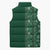 Hawaiian Tribal Elements Hibiscus Sleeveless Puffer Jacket Green Pattern - Polynesian Pride