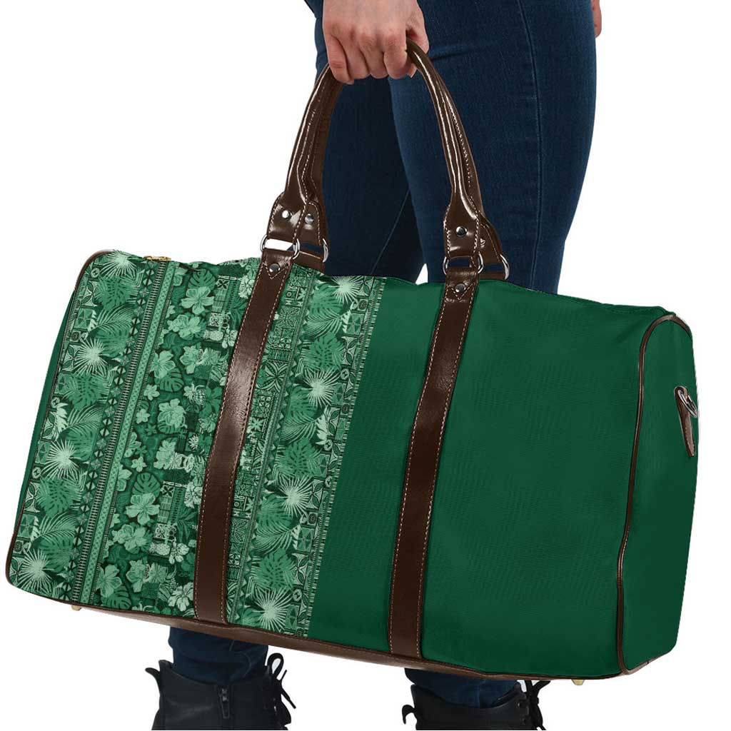 Hawaiian Tribal Elements Hibiscus Travel Bag Green Pattern - Polynesian Pride