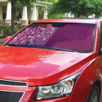 Hawaiian Tribal Elements Hibiscus Auto Sun Shade Pink Pattern - Polynesian Pride