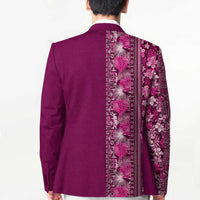 Hawaiian Tribal Elements Hibiscus Blazer Pink Pattern - Polynesian Pride