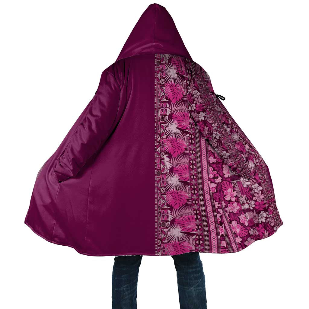 Hawaiian Tribal Elements Hibiscus Cloak Pink Pattern - Polynesian Pride