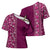 Hawaiian Tribal Elements Hibiscus Cross Shoulder Shirt Pink Pattern - Polynesian Pride