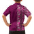 Hawaiian Tribal Elements Hibiscus Family Matching Tank Maxi Dress and Hawaiian Shirt Pink Pattern - Polynesian Pride