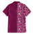 Hawaiian Tribal Elements Hibiscus Family Matching Tank Maxi Dress and Hawaiian Shirt Pink Pattern - Polynesian Pride