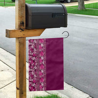 Hawaiian Tribal Elements Hibiscus Garden Flag Pink Pattern - Polynesian Pride