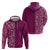 Hawaiian Tribal Elements Hibiscus Hoodie Pink Pattern - Polynesian Pride