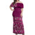 Hawaiian Tribal Elements Hibiscus Off Shoulder Maxi Dress Pink Pattern - Polynesian Pride