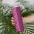 Hawaiian Tribal Elements Hibiscus Skinny Tumbler Pink Pattern - Polynesian Pride