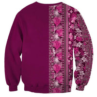 Hawaiian Tribal Elements Hibiscus Sweatshirt Pink Pattern - Polynesian Pride
