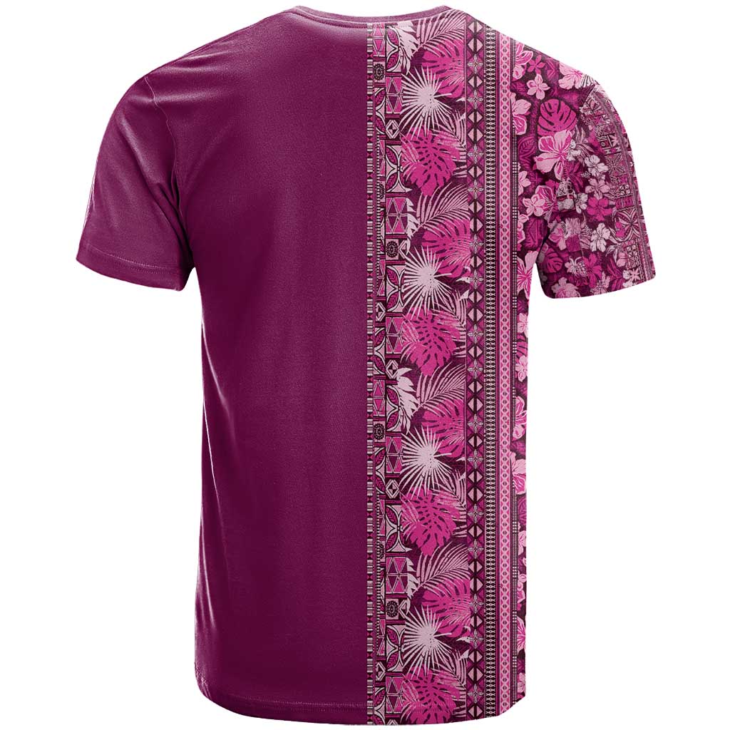 Hawaiian Tribal Elements Hibiscus T Shirt Pink Pattern - Polynesian Pride