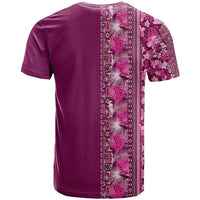 Hawaiian Tribal Elements Hibiscus T Shirt Pink Pattern - Polynesian Pride