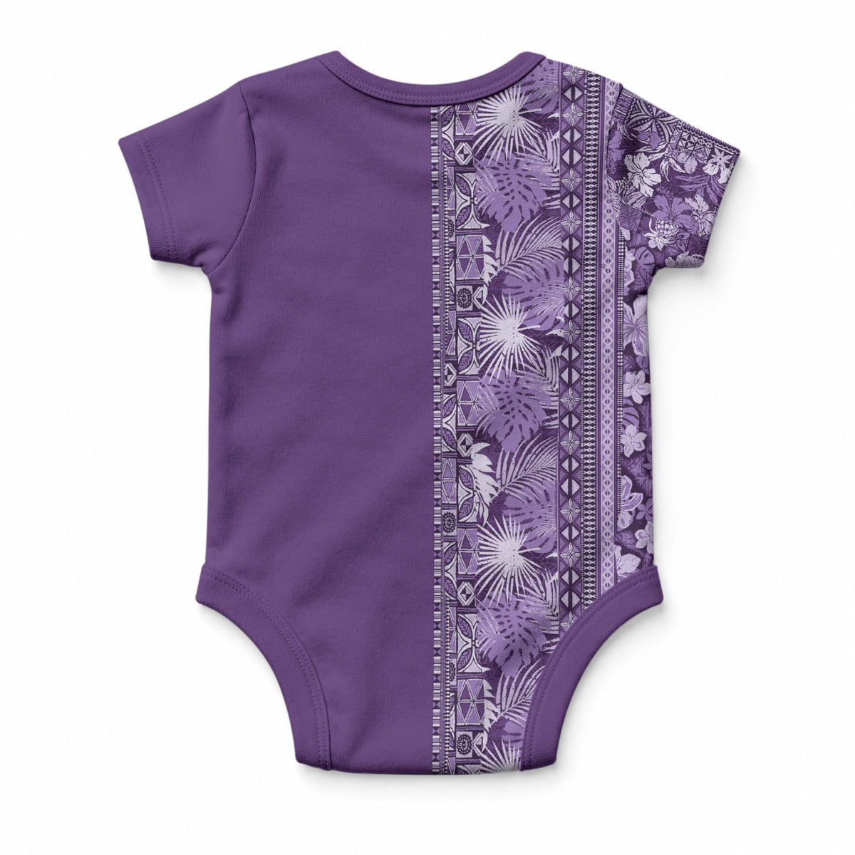 Hawaiian Tribal Elements Hibiscus Baby Onesie Purple Pattern LT9 - Polynesian Pride