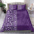 Hawaiian Tribal Elements Hibiscus Bedding Set Purple Pattern - Polynesian Pride