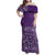 Hawaiian Tribal Elements Hibiscus Family Matching Off Shoulder Maxi Dress and Hawaiian Shirt Purple Pattern - Polynesian Pride