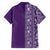 Hawaiian Tribal Elements Hibiscus Family Matching Tank Maxi Dress and Hawaiian Shirt Purple Pattern - Polynesian Pride