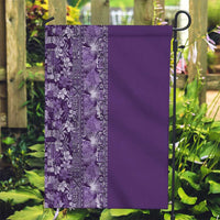 Hawaiian Tribal Elements Hibiscus Garden Flag Purple Pattern - Polynesian Pride