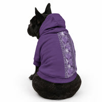 Hawaiian Tribal Elements Hibiscus Pet Hoodie Purple Pattern LT9 - Polynesian Pride