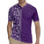 Hawaiian Tribal Elements Hibiscus Rugby Jersey Purple Pattern - Polynesian Pride