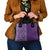 Hawaiian Tribal Elements Hibiscus Shoulder Handbag Purple Pattern - Polynesian Pride