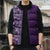 Hawaiian Tribal Elements Hibiscus Sleeveless Puffer Jacket Purple Pattern - Polynesian Pride