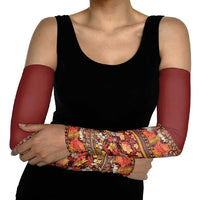 Hawaiian Tribal Elements Hibiscus Arm Sleeves Red Pattern - Polynesian Pride