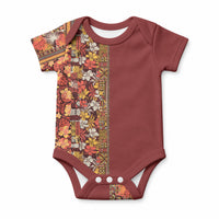 Hawaiian Tribal Elements Hibiscus Baby Onesie Red Pattern LT9 Red - Polynesian Pride
