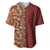 Hawaiian Tribal Elements Hibiscus Baseball Jersey Red Pattern - Polynesian Pride