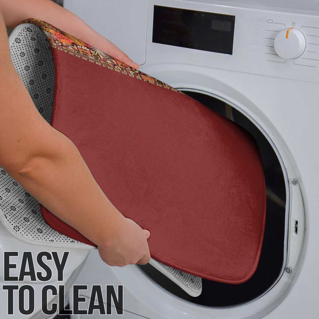 Hawaiian Tribal Elements Hibiscus Bathroom Set Red Pattern - Polynesian Pride