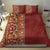 Hawaiian Tribal Elements Hibiscus Bedding Set Red Pattern - Polynesian Pride