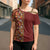 Hawaiian Tribal Elements Hibiscus Cross Shoulder Shirt Red Pattern - Polynesian Pride