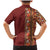 Hawaiian Tribal Elements Hibiscus Family Matching Mermaid Dress and Hawaiian Shirt Red Pattern - Polynesian Pride