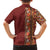 Hawaiian Tribal Elements Hibiscus Family Matching Tank Maxi Dress and Hawaiian Shirt Red Pattern - Polynesian Pride