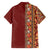 Hawaiian Tribal Elements Hibiscus Family Matching Tank Maxi Dress and Hawaiian Shirt Red Pattern - Polynesian Pride