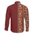 Hawaiian Tribal Elements Hibiscus Family Matching Tank Maxi Dress and Hawaiian Shirt Red Pattern - Polynesian Pride