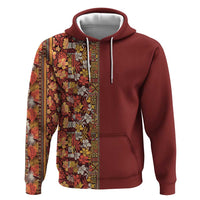 Hawaiian Tribal Elements Hibiscus Hoodie Red Pattern - Polynesian Pride