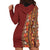 Hawaiian Tribal Elements Hibiscus Hoodie Dress Red Pattern - Polynesian Pride