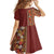 Hawaiian Tribal Elements Hibiscus Kid Short Sleeve Dress Red Pattern - Polynesian Pride