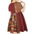 Hawaiian Tribal Elements Hibiscus Kid Short Sleeve Dress Red Pattern - Polynesian Pride