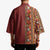Hawaiian Tribal Elements Hibiscus Kimono Red Pattern - Polynesian Pride