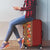 Hawaiian Tribal Elements Hibiscus Luggage Cover Red Pattern - Polynesian Pride