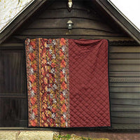 Hawaiian Tribal Elements Hibiscus Quilt Red Pattern - Polynesian Pride