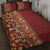 Hawaiian Tribal Elements Hibiscus Quilt Bed Set Red Pattern - Polynesian Pride