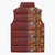 Hawaiian Tribal Elements Hibiscus Sleeveless Puffer Jacket Red Pattern - Polynesian Pride
