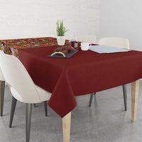 Hawaiian Tribal Elements Hibiscus Tablecloth Red Pattern - Polynesian Pride