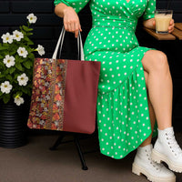 Hawaiian Tribal Elements Hibiscus Tote Bag Red Pattern - Polynesian Pride