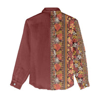 Hawaiian Tribal Elements Hibiscus Women Casual Shirt Red Pattern - Polynesian Pride