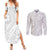 Lotu Tamaiti Samoan Polynesian Tribal Couples Matching Summer Maxi Dress and Long Sleeve Button Shirt - Polynesian Pride