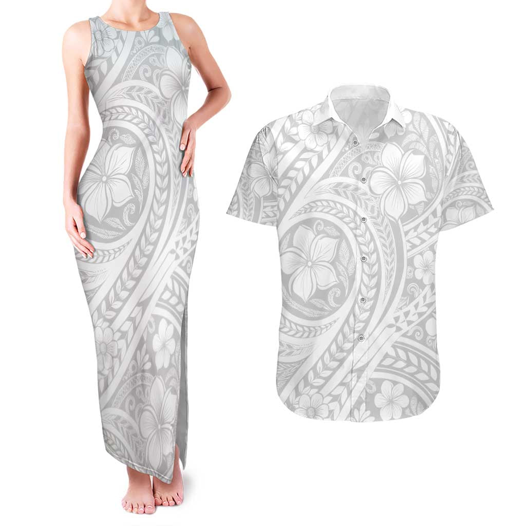Lotu Tamaiti Samoan Polynesian Tribal Couples Matching Tank Maxi Dress and Hawaiian Shirt - Polynesian Pride