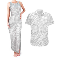 Lotu Tamaiti Samoan Polynesian Tribal Couples Matching Tank Maxi Dress and Hawaiian Shirt - Polynesian Pride