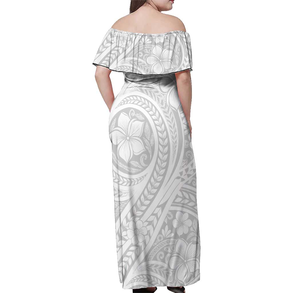 Lotu Tamaiti Samoan Polynesian Tribal Family Matching Off Shoulder Maxi Dress and Hawaiian Shirt - Polynesian Pride